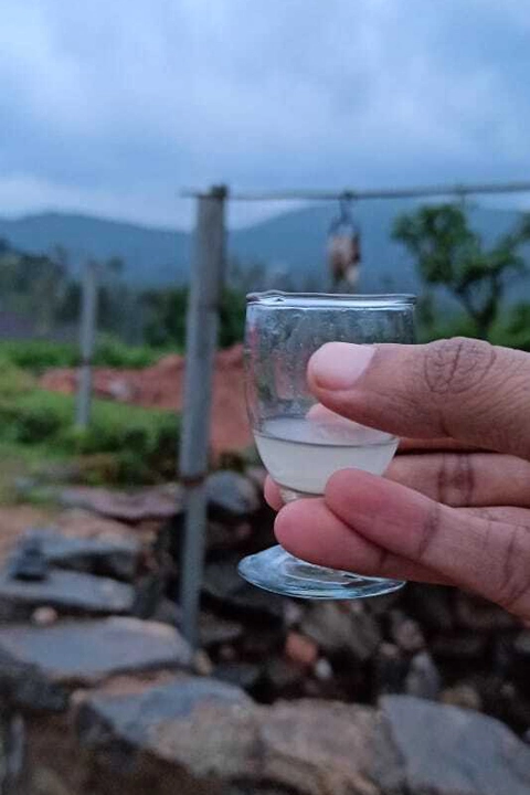 Homemade wine at Borrbo Nests, homestay in Chikmagalur