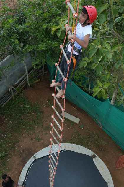 Free Fall activity at Suggee Resort, resort in Bangalore