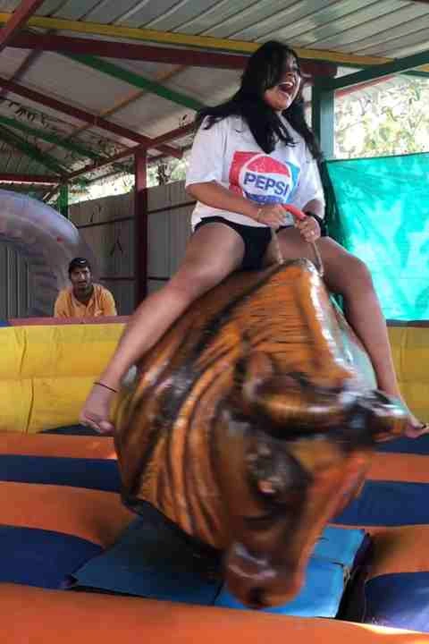 Bull ride activity at Suggee Resort, resort in Bangalore