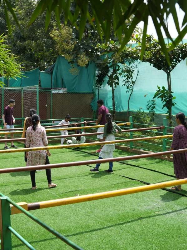 Human foosball activity at Suggee Resort Bangalore