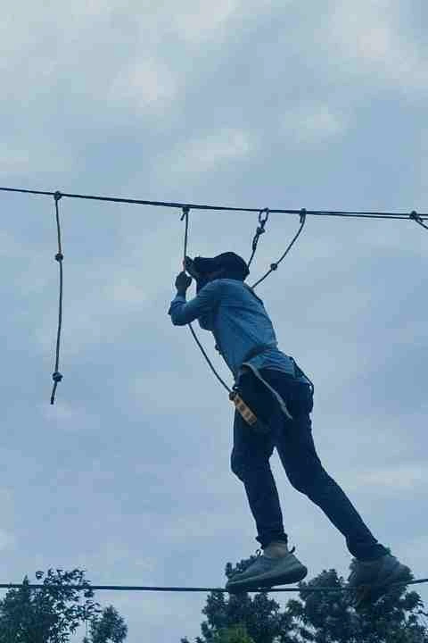 Rope Walk activity at Suggee Resort, resort in Bangalore