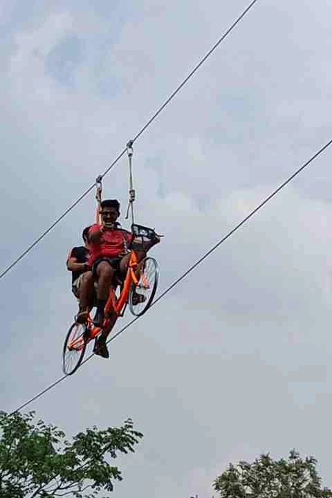Sky Cycling Activity at Suggee Resort, Resort in Bangalore