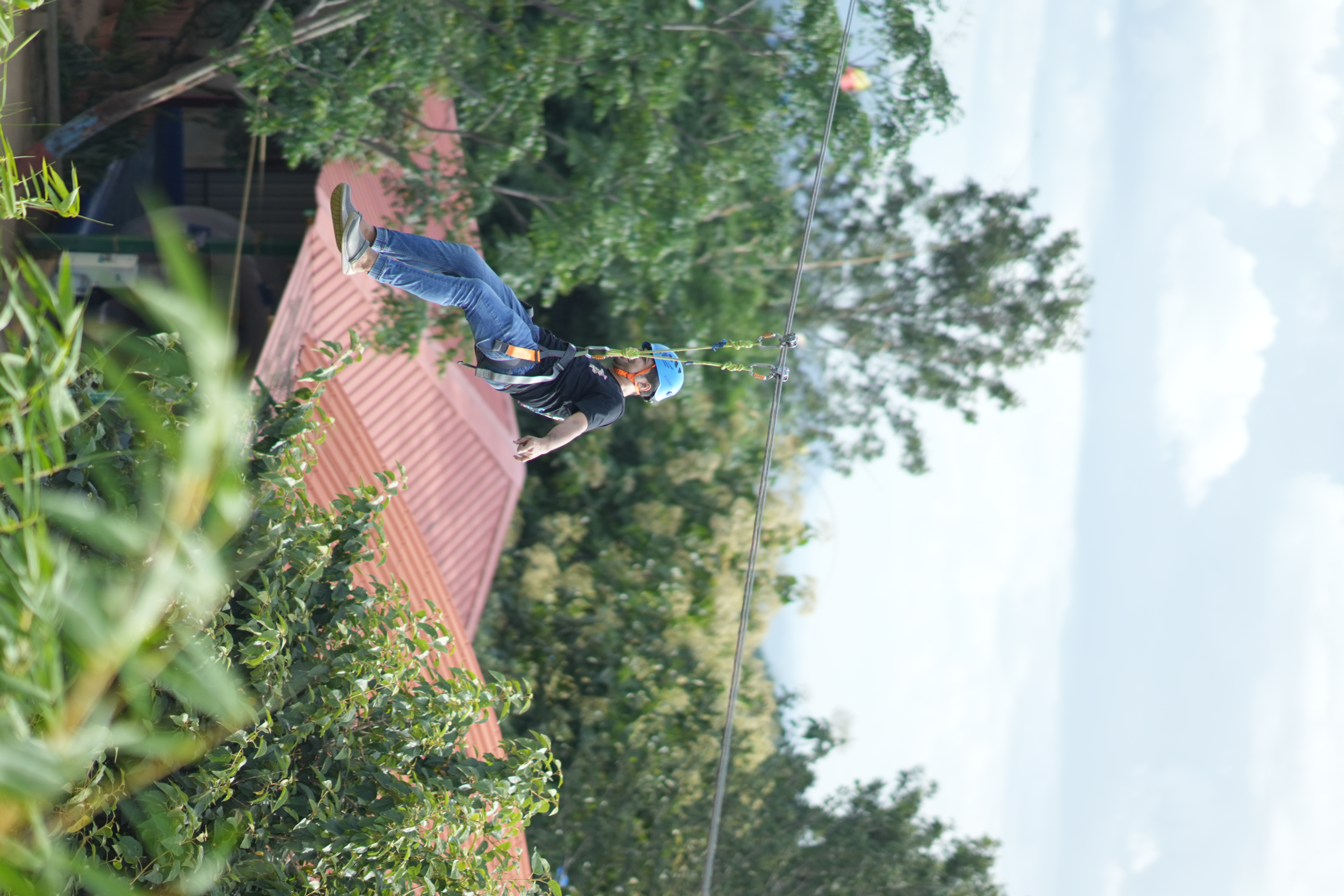 Zip Line activity at Suggee Resort, resort in Bangalore