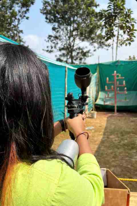 Target Shooting activity at Suggee Resort, resort in Bangalore