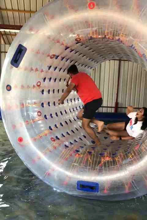 Water Zorbing activity at Suggee Resort, resort in Bangalore