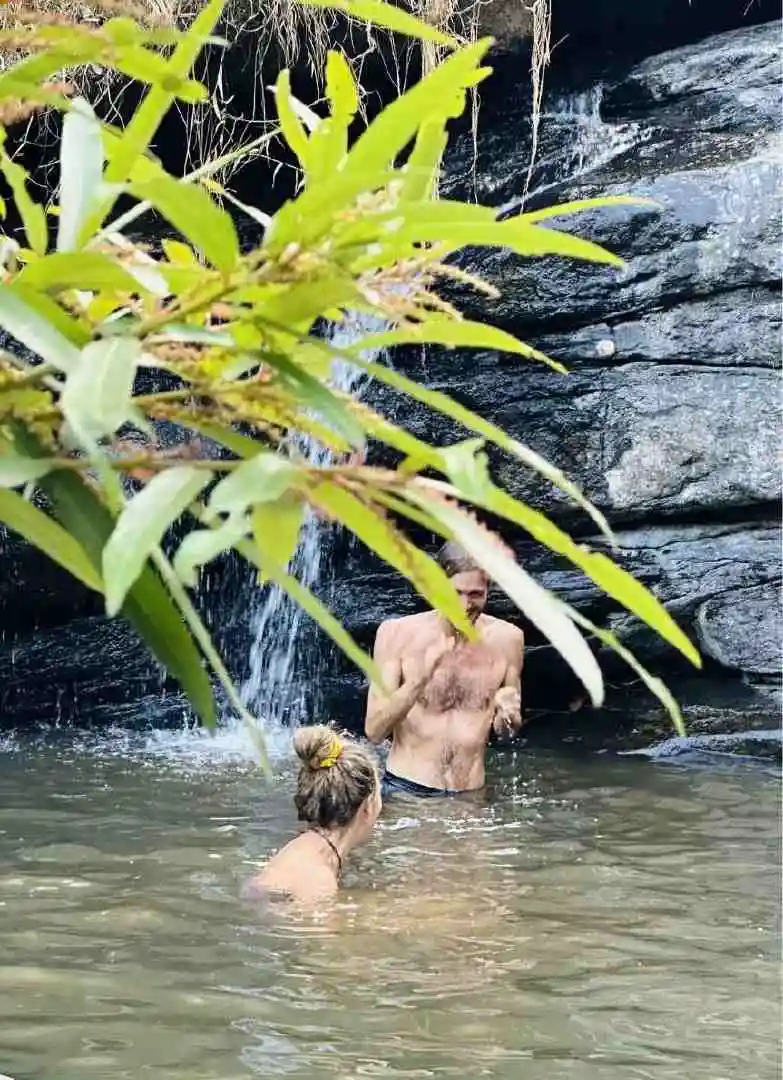 Private waterfalls at Borrbo Nests Mudigere, Homestay in Chikmagalur