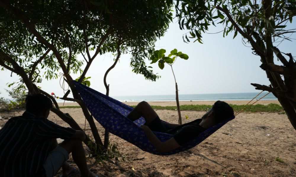 Beach view of Borrbo Beach Hostel in Gokarna