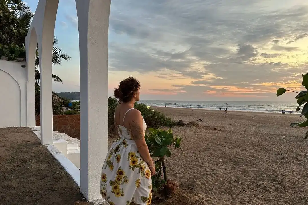 Sunset view from Borrbo Gokarna overlooking the beach