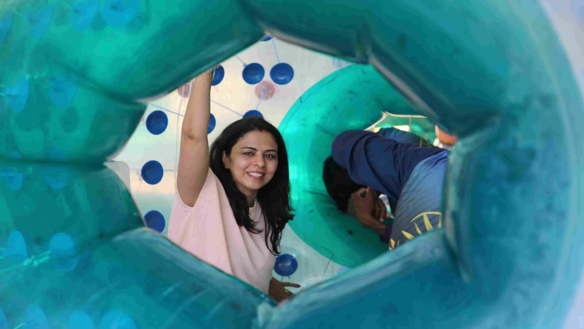  Water zorbing activity at Suggee Resort Bangalore