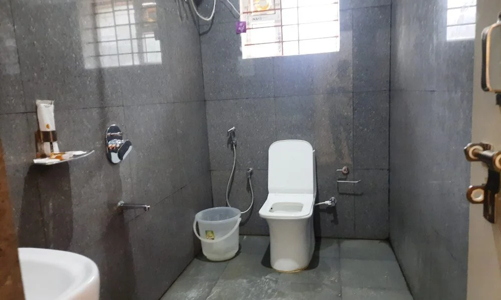 Bathroom in Nirvana double room at Suggee Resort