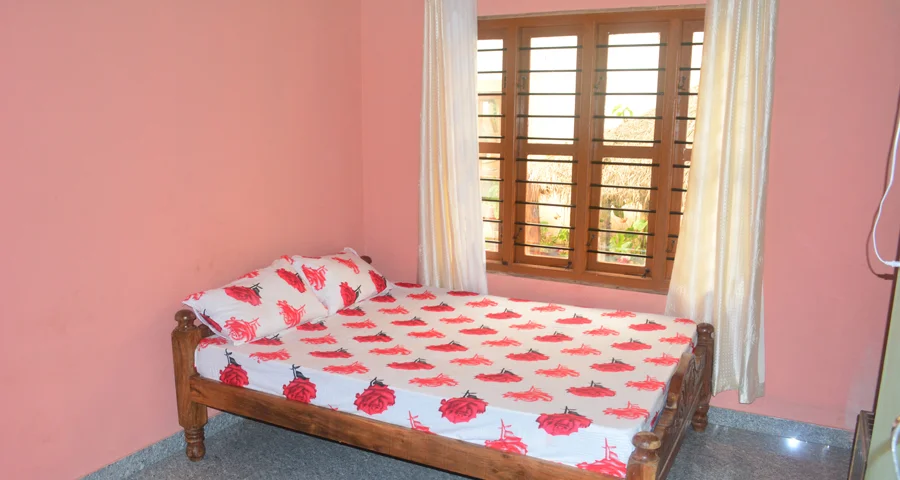 Bedroom with view at Borrbo Nests, homestay in Chikmagalur