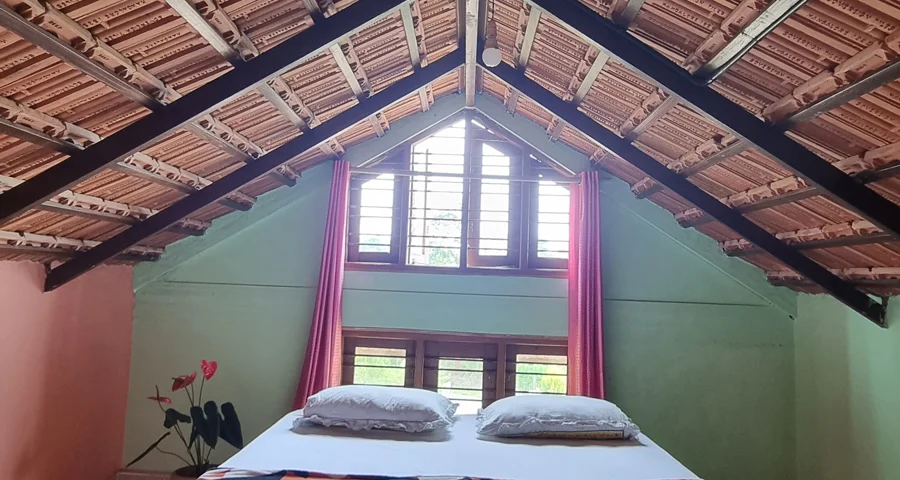 Waterfall Oasis room at Borrbo Nests, Homestay in Chikmagalur