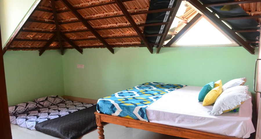 Spice Trail Bedroom for guests at Borrbo Nests, homestay in Chikmagalur