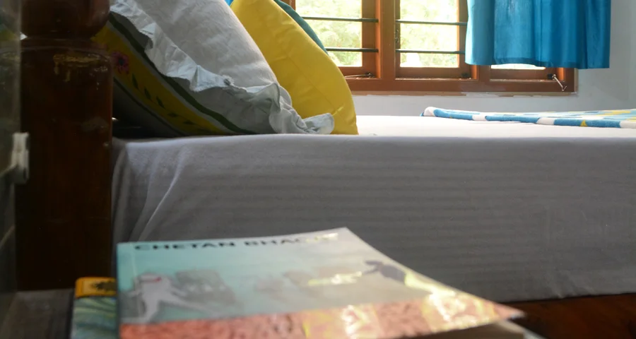 Relaxing Bedroom at Borrbo Nests, Homestay in Chikmagalur